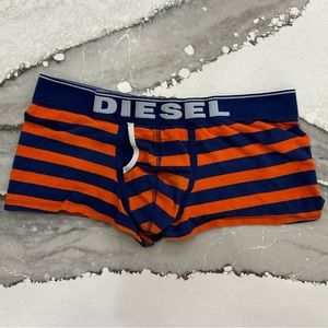 Diesel Blue & Orange Striped Trunks - Large
